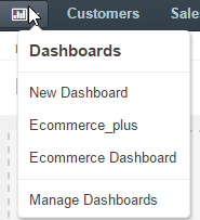 Switch to a dashboard by clicking the dashboard name