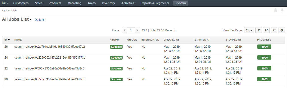 Scheduled Jobs in admin UI