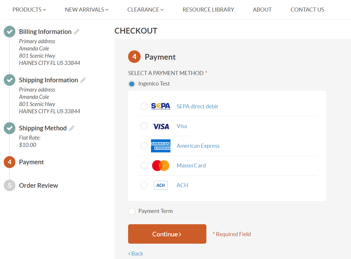 Payment Methods in Storefront