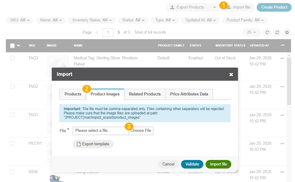 The steps that are necessary to perform to import the product price attributes successfully
