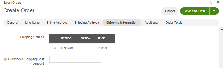 The shipping options displayed after clicking the Calculate Shipping button.
