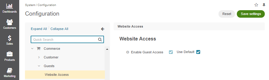 Guest access system configuration