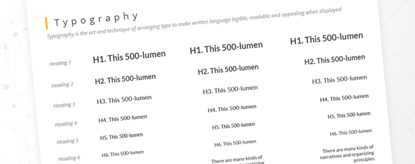 Illustration of the typography principles