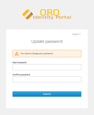 Update password flash message