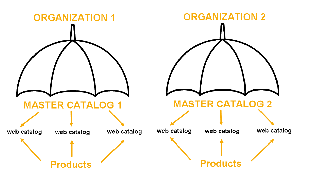 Illustration of a multi-org application
