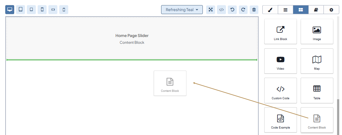 A sample of the Terms and Conditions landing page