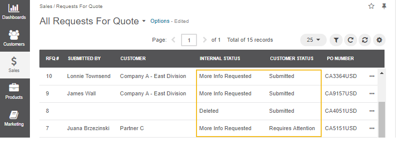 Use RFQ Workflows - OroCommerce, OroCRM and OroPlatform Documentation