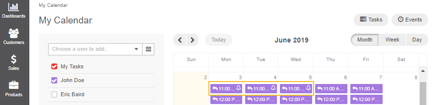 The status of your calendar events