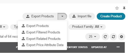 Exporting products, filtered products, related products, price attribute data